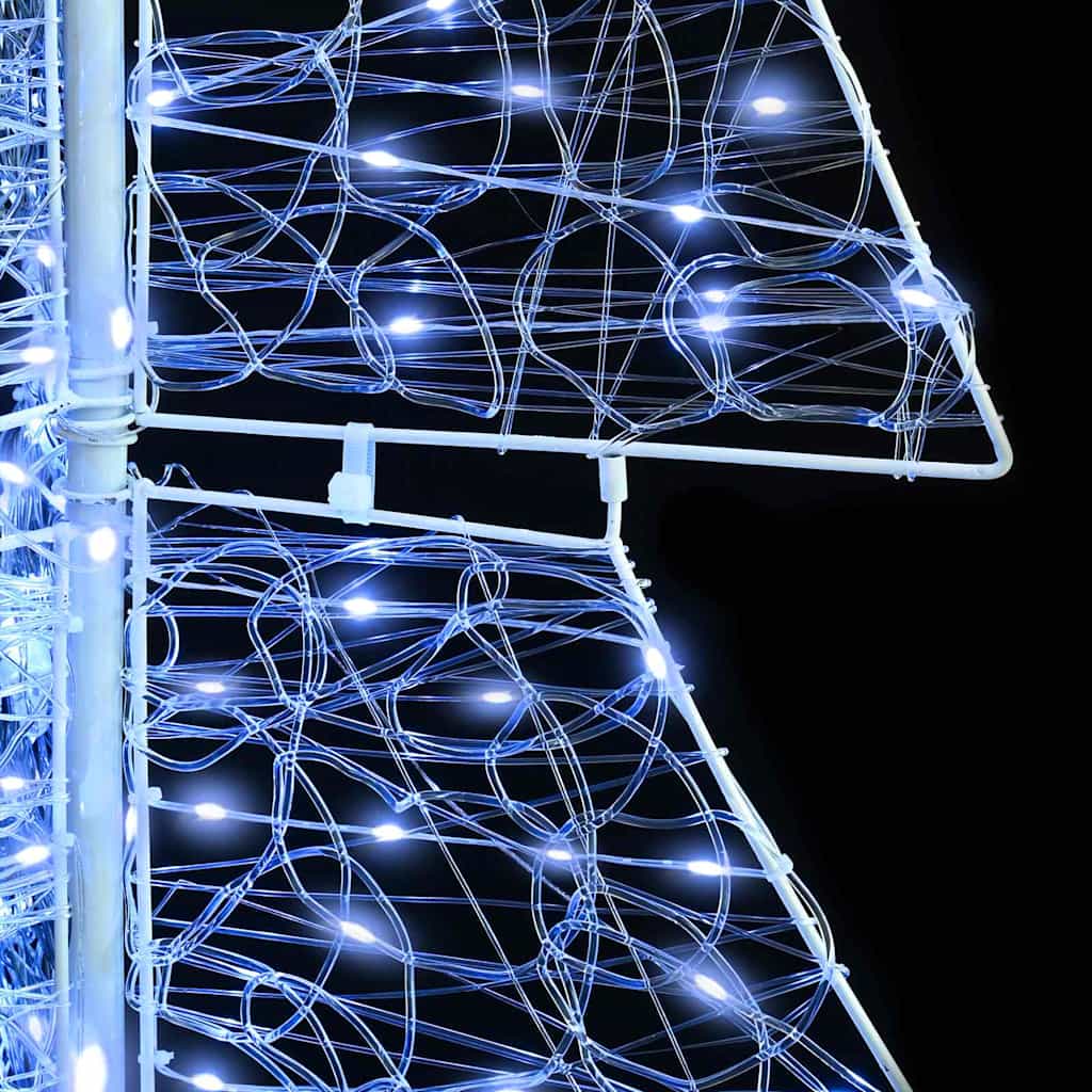 Weihnachtsbaum mit 160 LEDs Kalter Weiß 150 cm Acryl