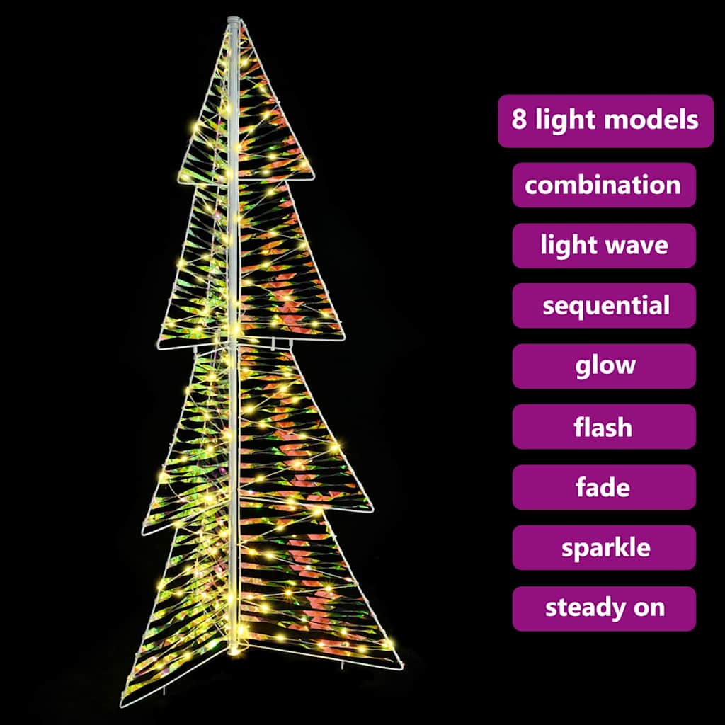 Weihnachtsbaum mit 160 LEDs Warmes Weiß 150 cm PET
