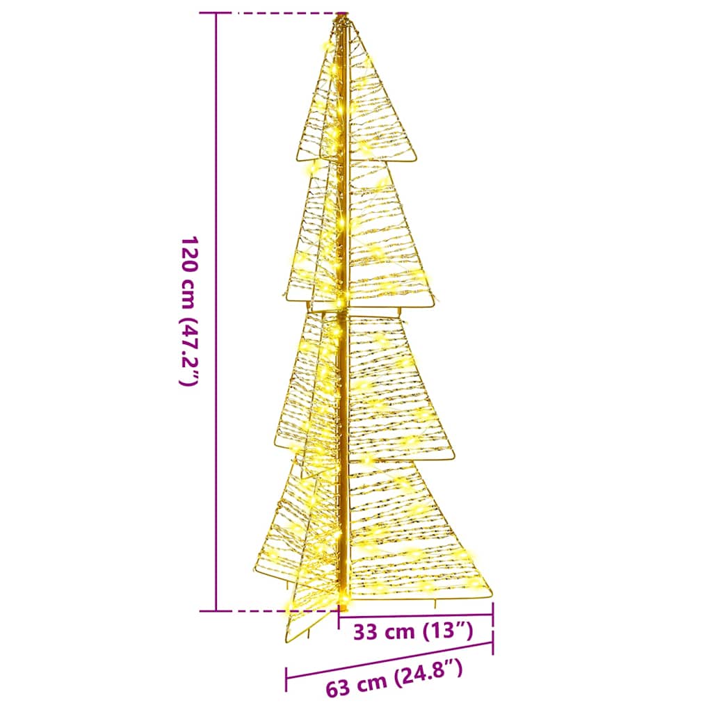 Weihnachtsbaum mit 100 LEDs Warmes Weiß 120 cm PET