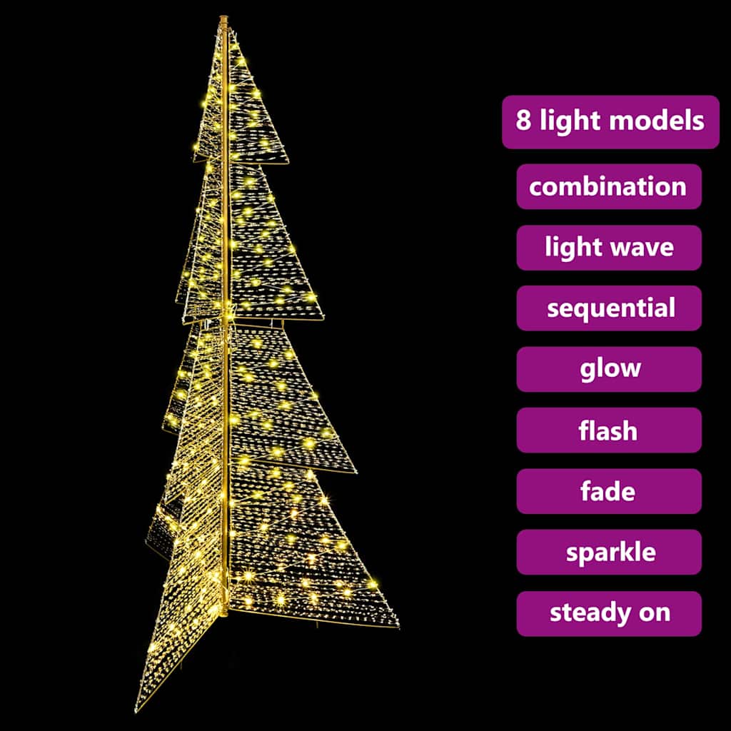 Weihnachtsbaum mit 240 LEDs Warmes Weiß 180 cm PET