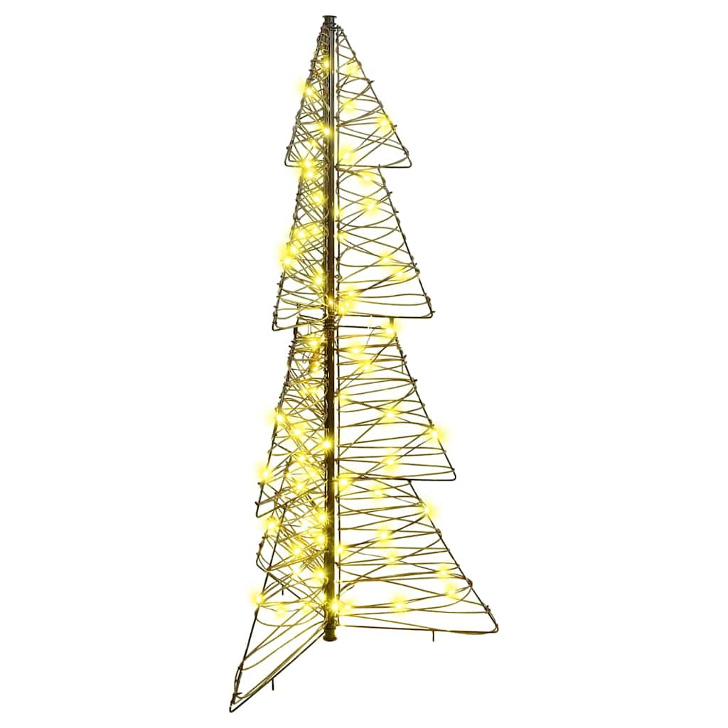 Weihnachtsbaum mit 100 LEDs Warmes Weiß 120 cm Rattan