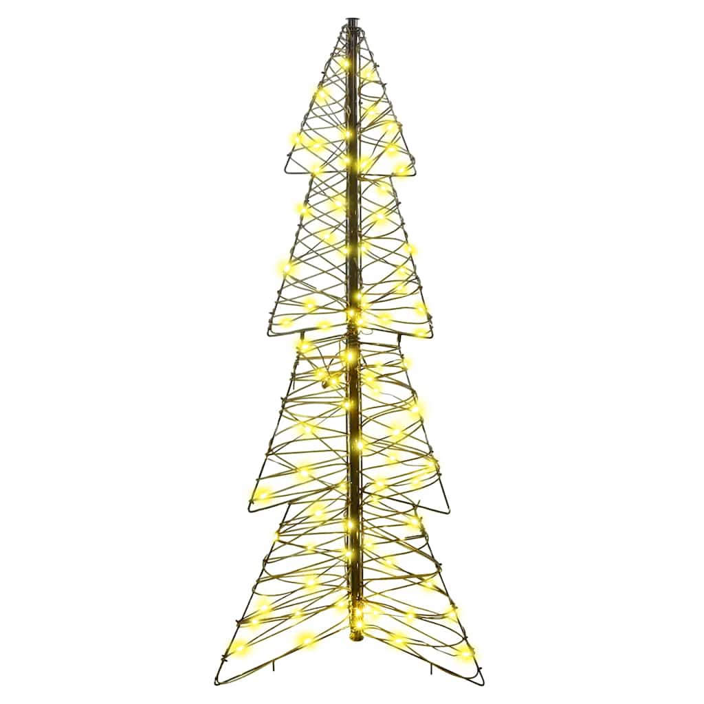 Weihnachtsbaum mit 100 LEDs Warmes Weiß 120 cm Rattan