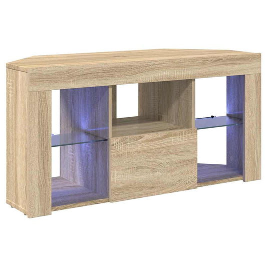 Eck-LED-TV-Schrank Sonoma-Eiche 102 x 40 x 50 cm Holzwerkstoff