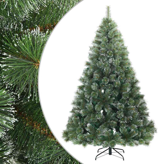Künstlicher Scharnier-Weihnachtsbaum schneebedeckt Weiß 180 cm