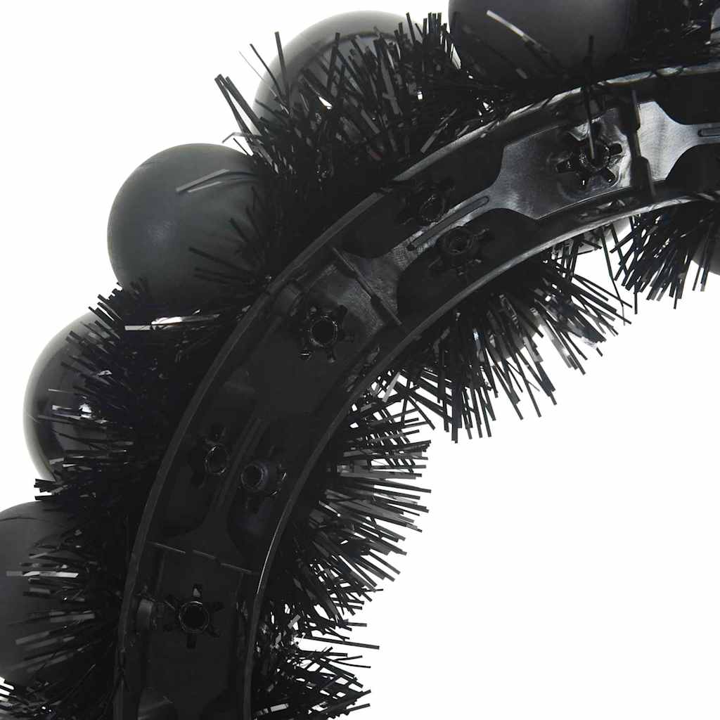 Weihnachtsballkränze 2 pcs Schwarz 33 x 33 x 7 cm Polystyrol
