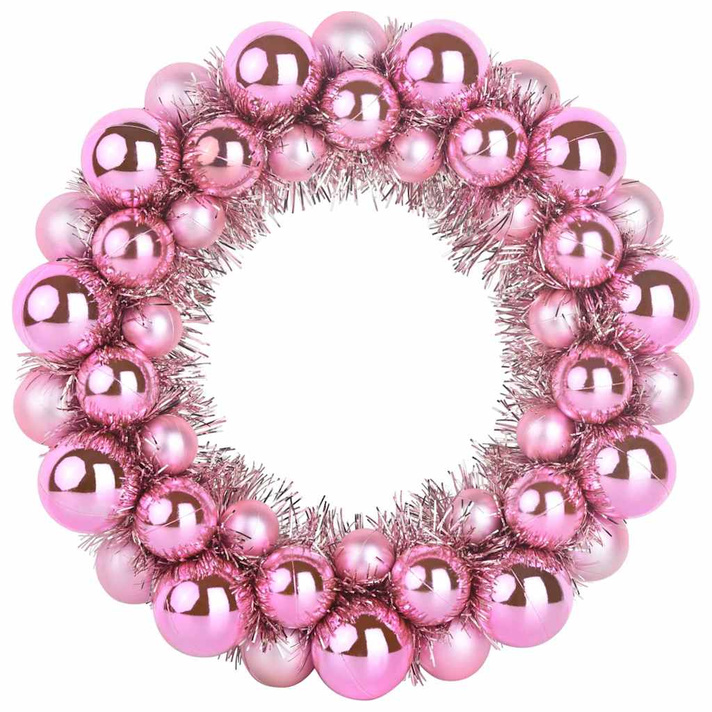 Weihnachtsballkränze 2 pcs Rosa 33 x 33 x 7 cm Polystyrol
