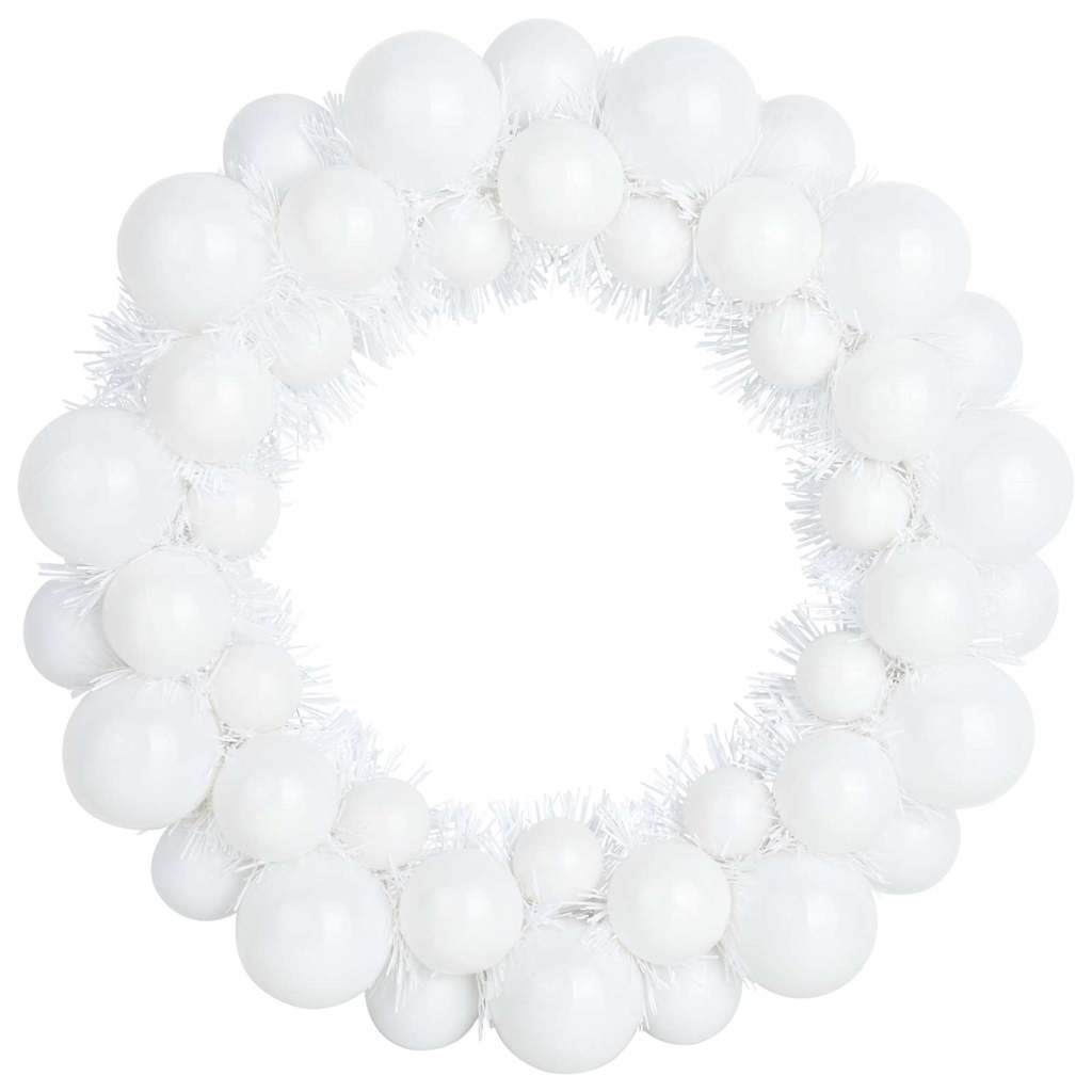 Weihnachtsballkränze 2 pcs Weiß 33 x 33 x 7 cm Polystyrol