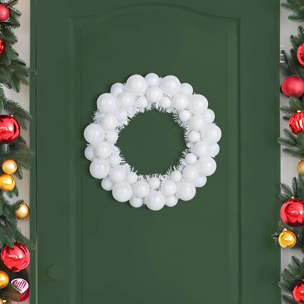 Weihnachtsballkränze 2 pcs Weiß 33 x 33 x 7 cm Polystyrol