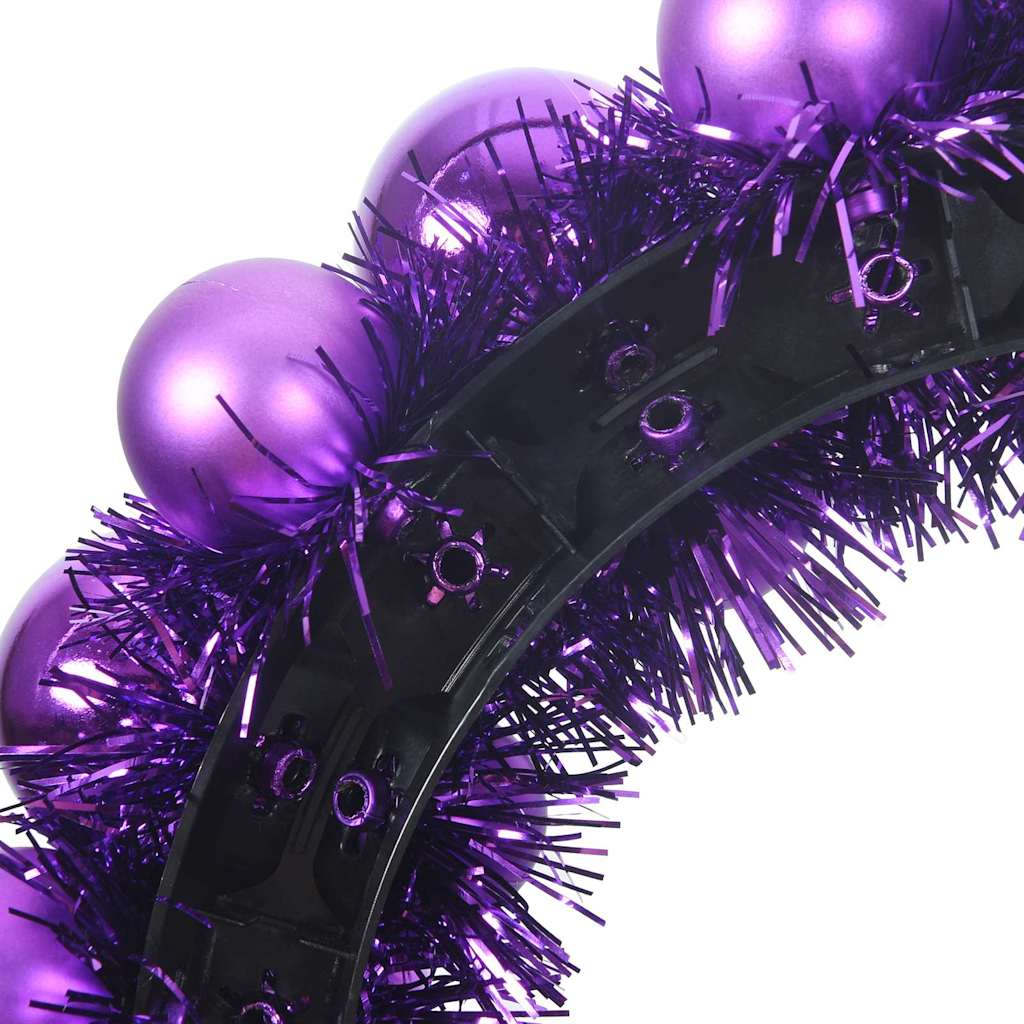 Weihnachtsballkränze 2 pcs Lila 33 x 33 x 7 cm Polystyrol