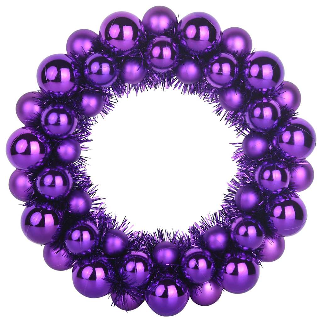 Weihnachtsballkränze 2 pcs Lila 33 x 33 x 7 cm Polystyrol