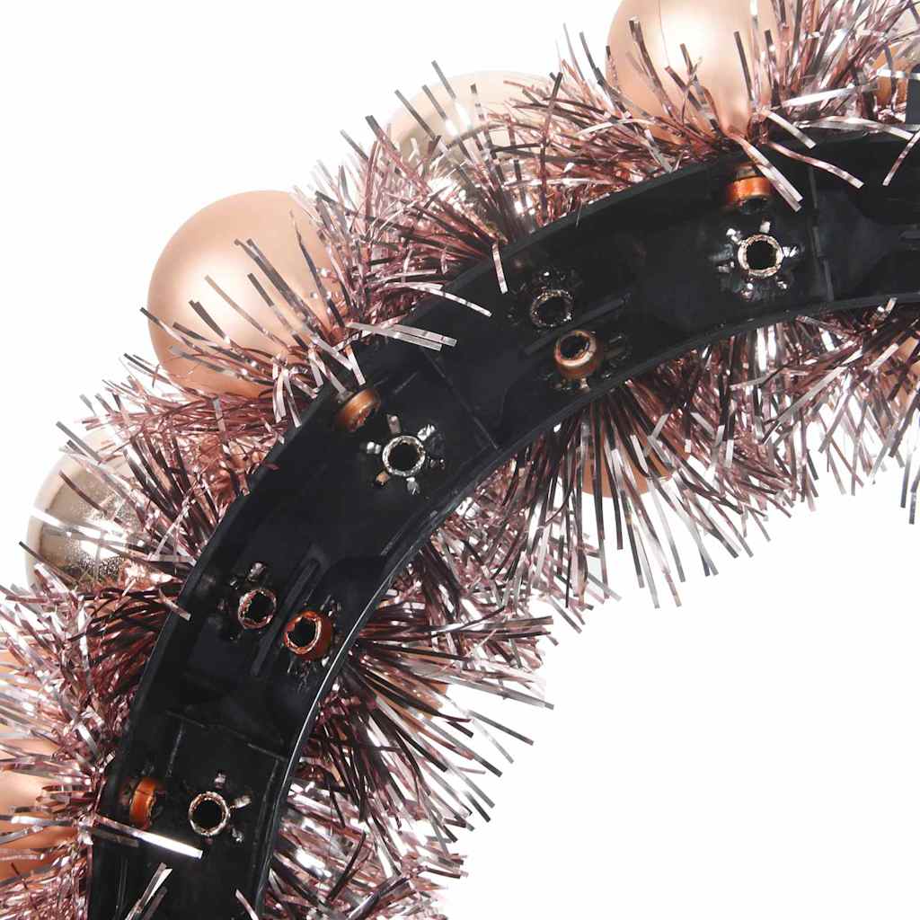 Weihnachtsballkränze 2 pcs Rose Gold 33 x 33 x 7 cm Polystyrol