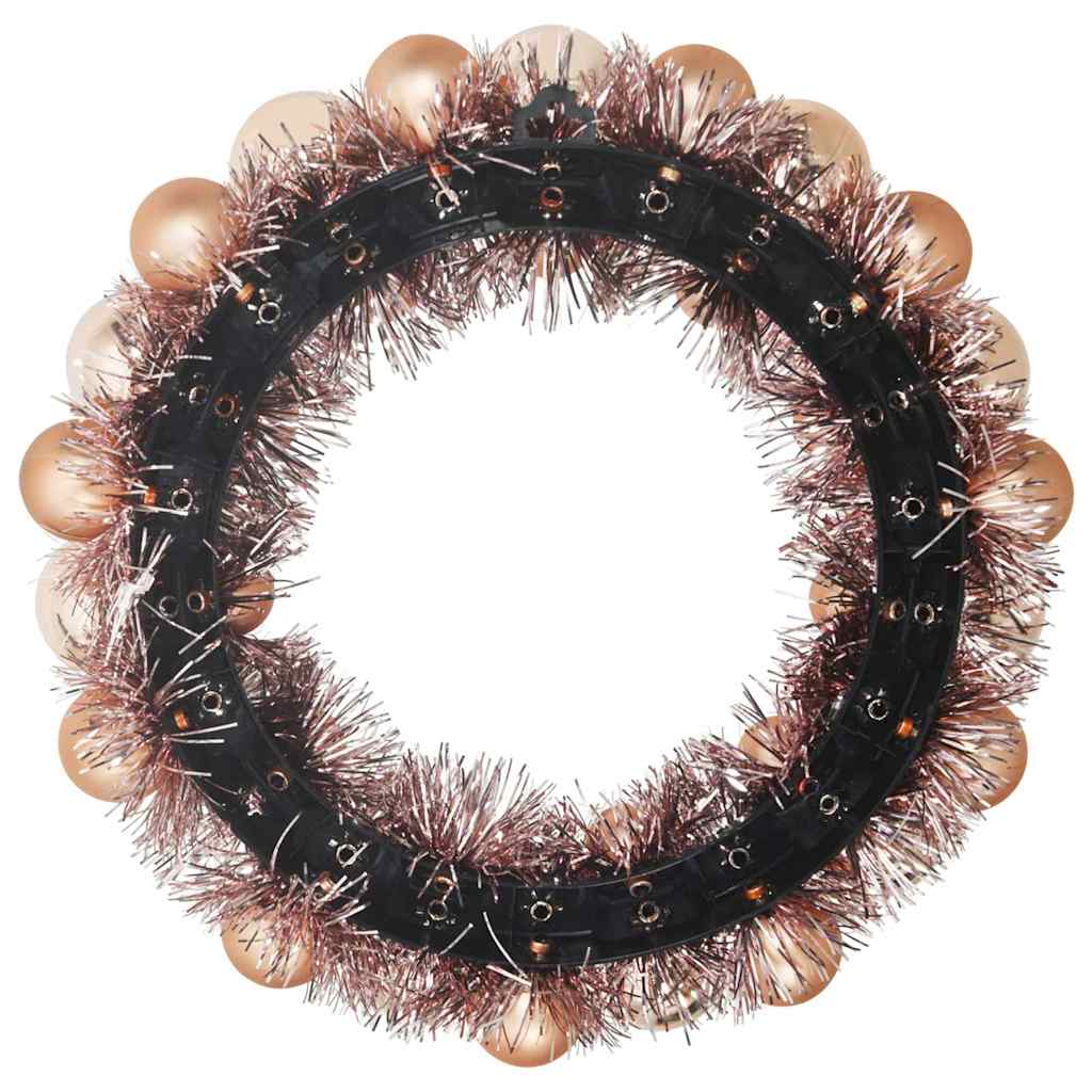 Weihnachtsballkränze 2 pcs Rose Gold 33 x 33 x 7 cm Polystyrol