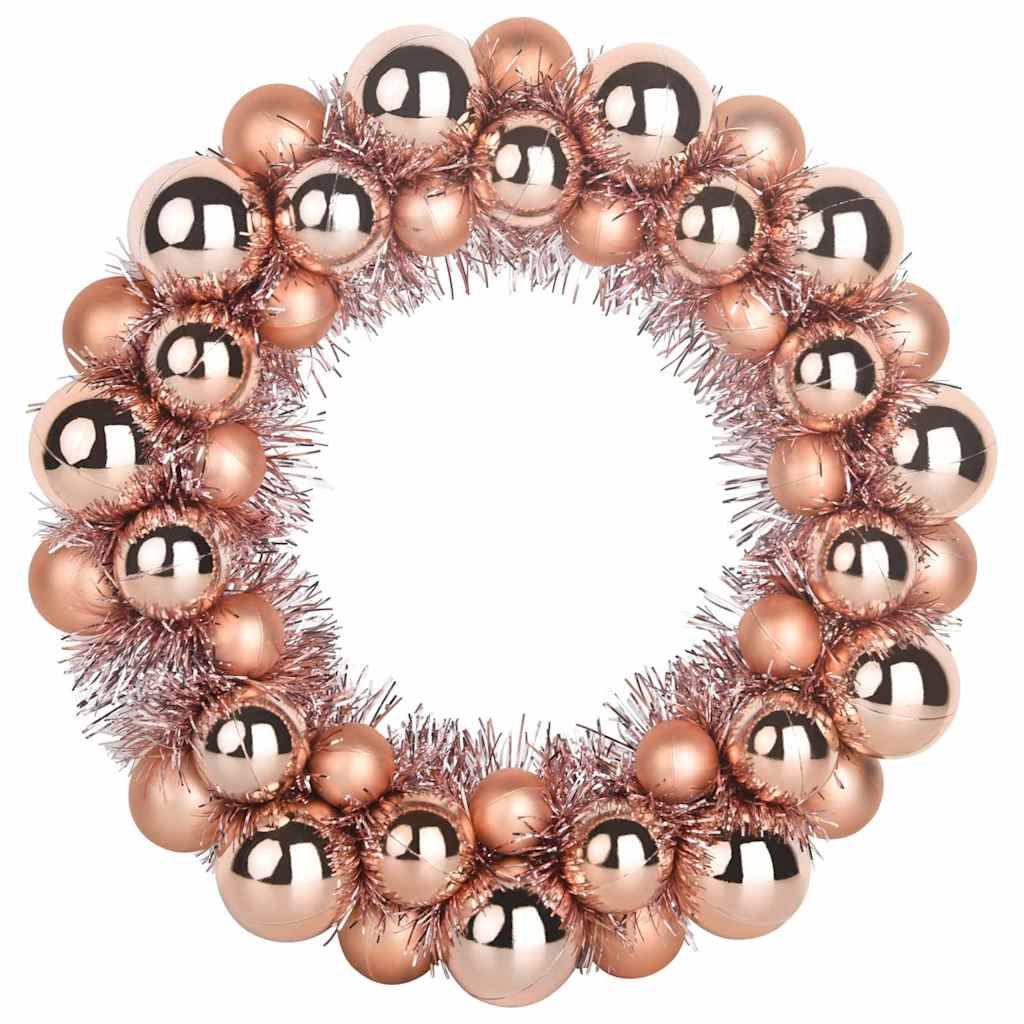 Weihnachtsballkränze 2 pcs Rose Gold 33 x 33 x 7 cm Polystyrol