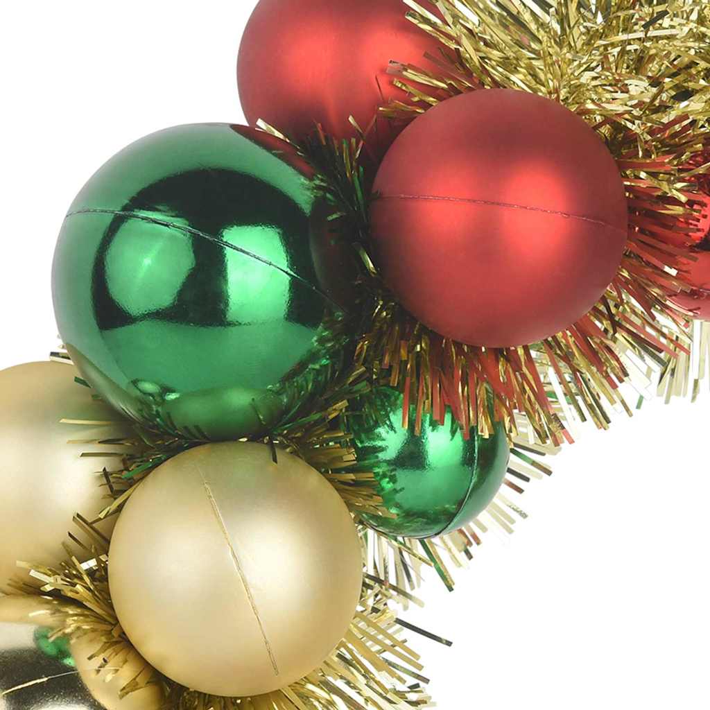 Weihnachtsballkränze 2 pcs Mehrfarbig 33 x 33 x 7 cm Polystyrol