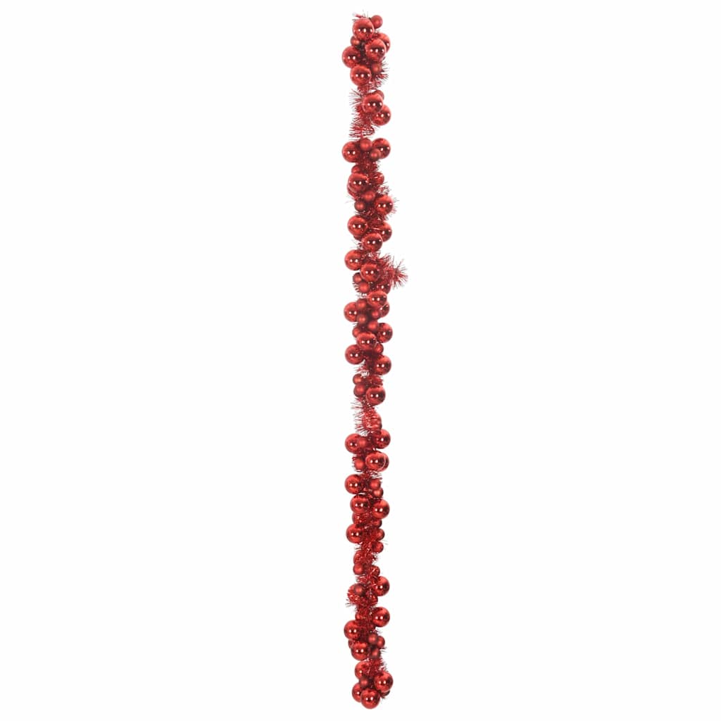 Weihnachtskugelgirlande Rot 186 cm Polystyrol