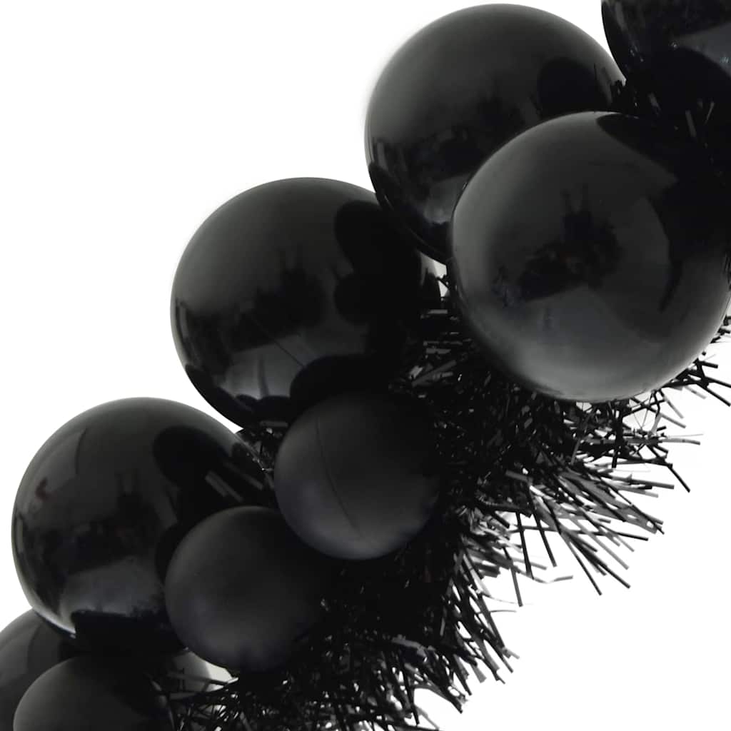 Weihnachtskugelgirlande Schwarz 186 cm Polystyrol
