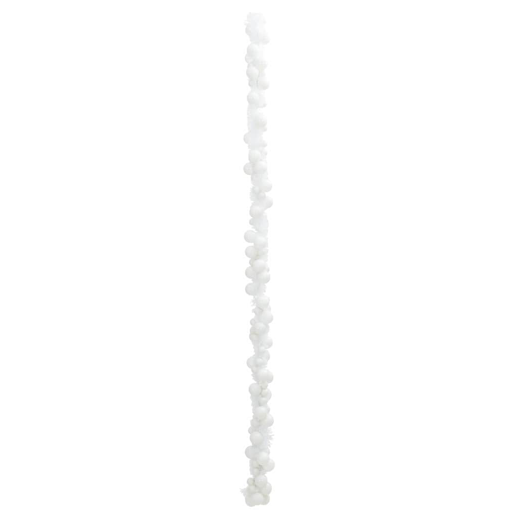 Weihnachtskugelgirlande Weiß 186 cm Polystyrol