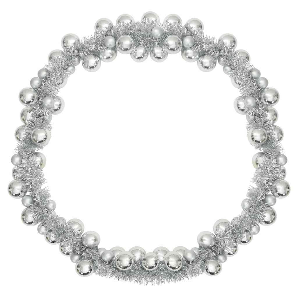 Weihnachtskugelgirlande Silber 186 cm Polystyrol