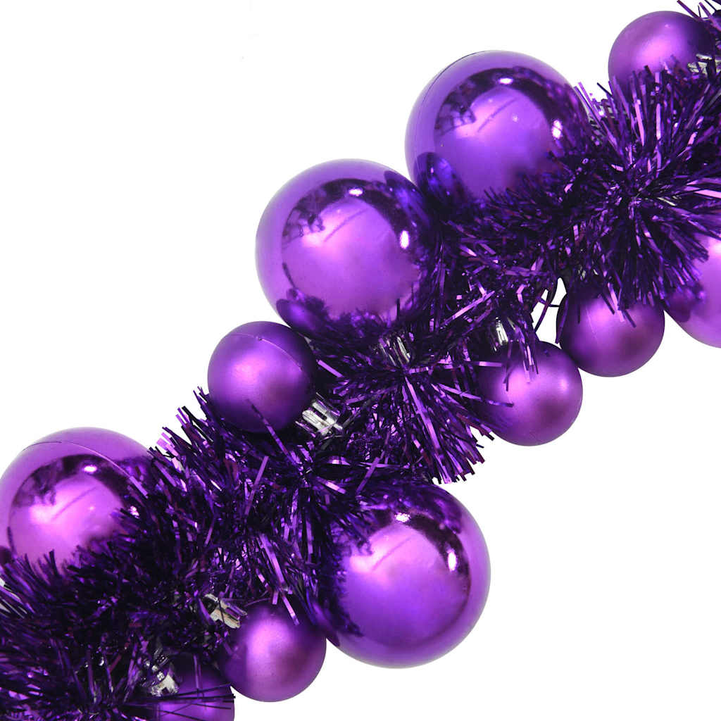 Weihnachtskugelgirlande Lila 186 cm Polystyrol
