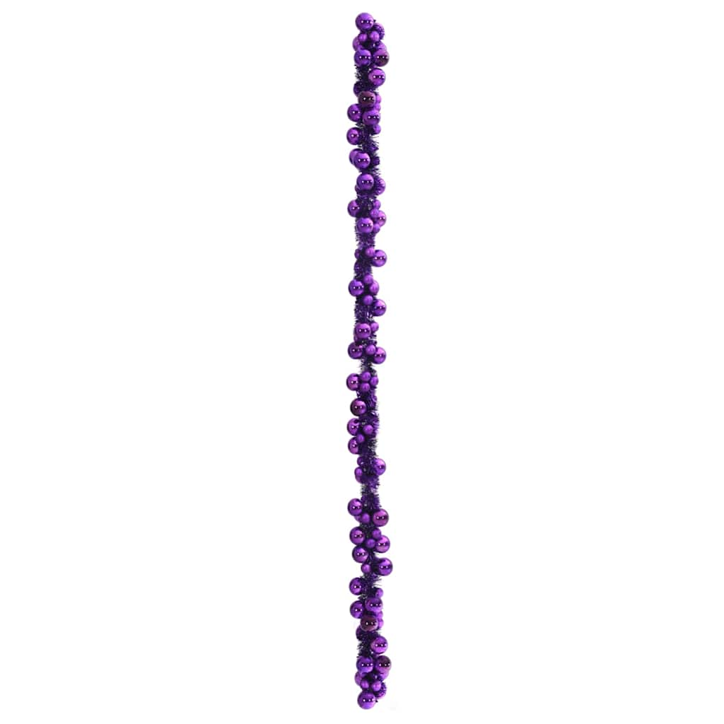 Weihnachtskugelgirlande Lila 186 cm Polystyrol
