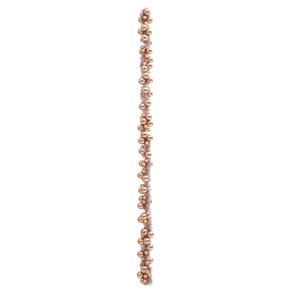Weihnachtskugelgirlande Rose Gold 186 cm Polystyrol