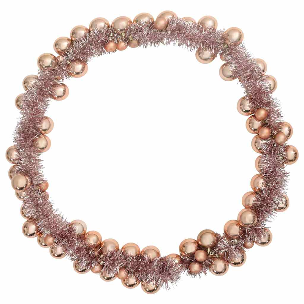 Weihnachtskugelgirlande Rose Gold 186 cm Polystyrol