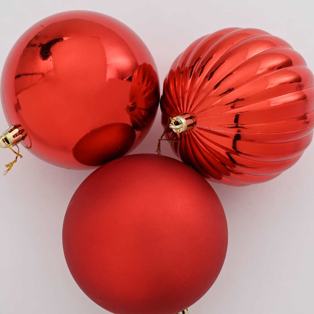 Weihnachtskugel-Set 15 pcs Rot