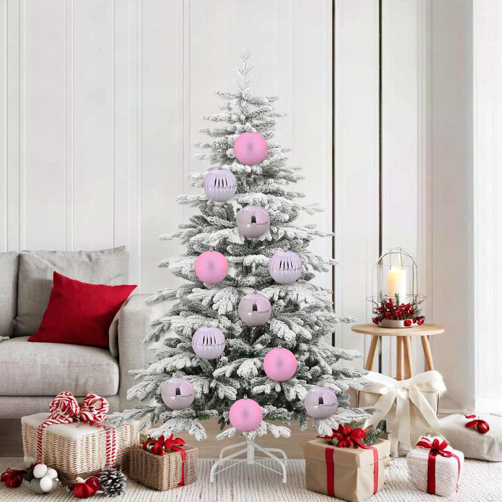 Weihnachtskugel-Set 9 pcs Rosa
