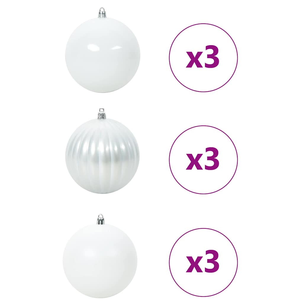 Weihnachtskugel-Set 9 pcs Weiß