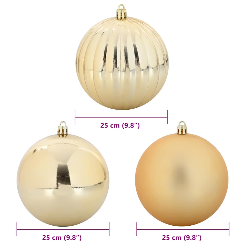 Weihnachtskugel-Set 3 pcs Gold