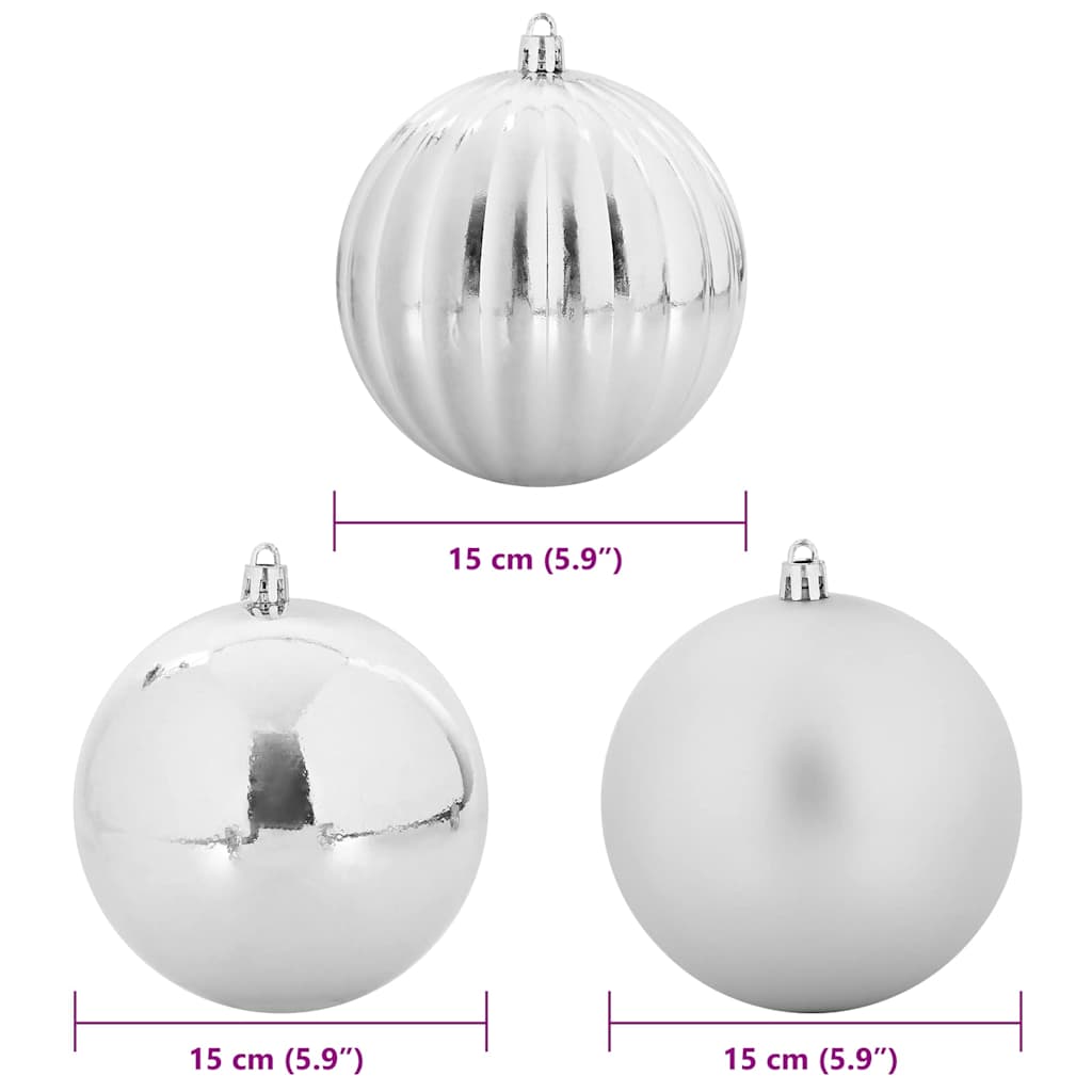 Weihnachtskugel-Set 9 pcs Silber