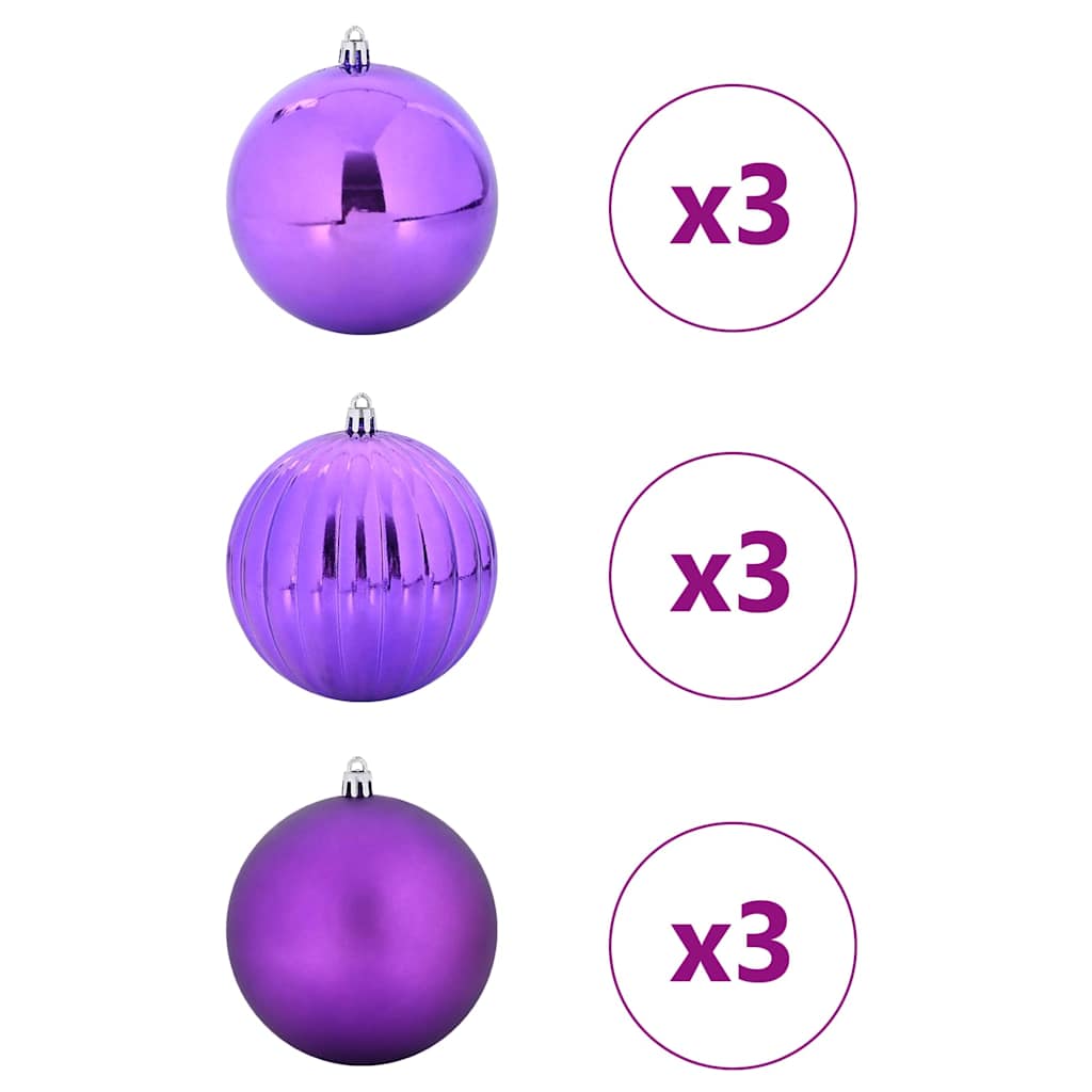 Weihnachtskugel-Set 9 pcs Lila