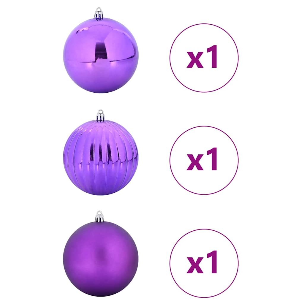Weihnachtskugel-Set 3 pcs Lila