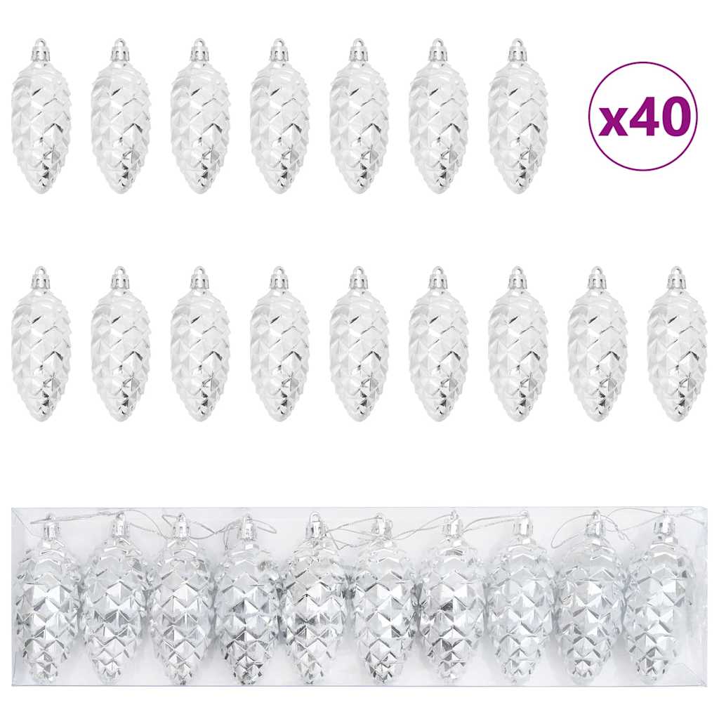 Weihnachtsbaumdekoration 40 pcs Silber