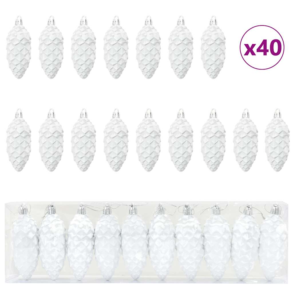 Weihnachtsbaumdekoration 40 pcs Weiß