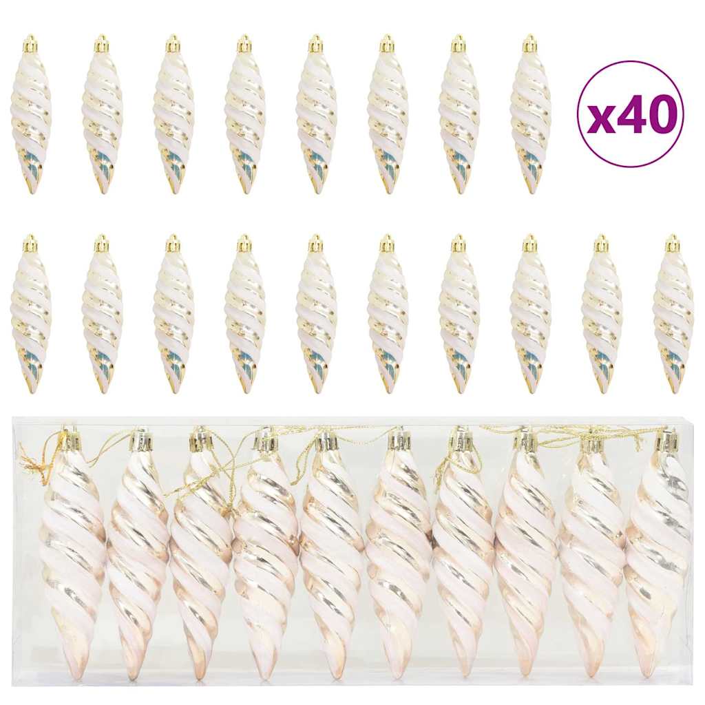 Weihnachtsbaumdekoration 40 pcs Champagner