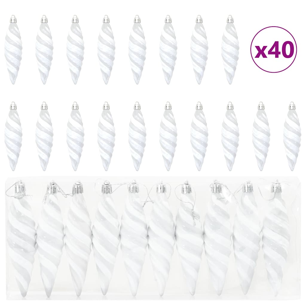 Weihnachtsbaumdekoration 40 pcs Weiß