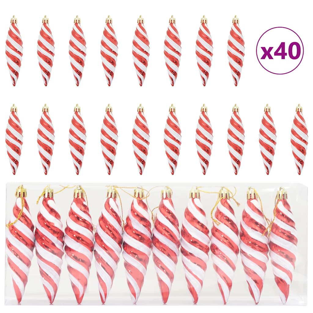 Weihnachtsbaumdekoration 40 pcs Rot