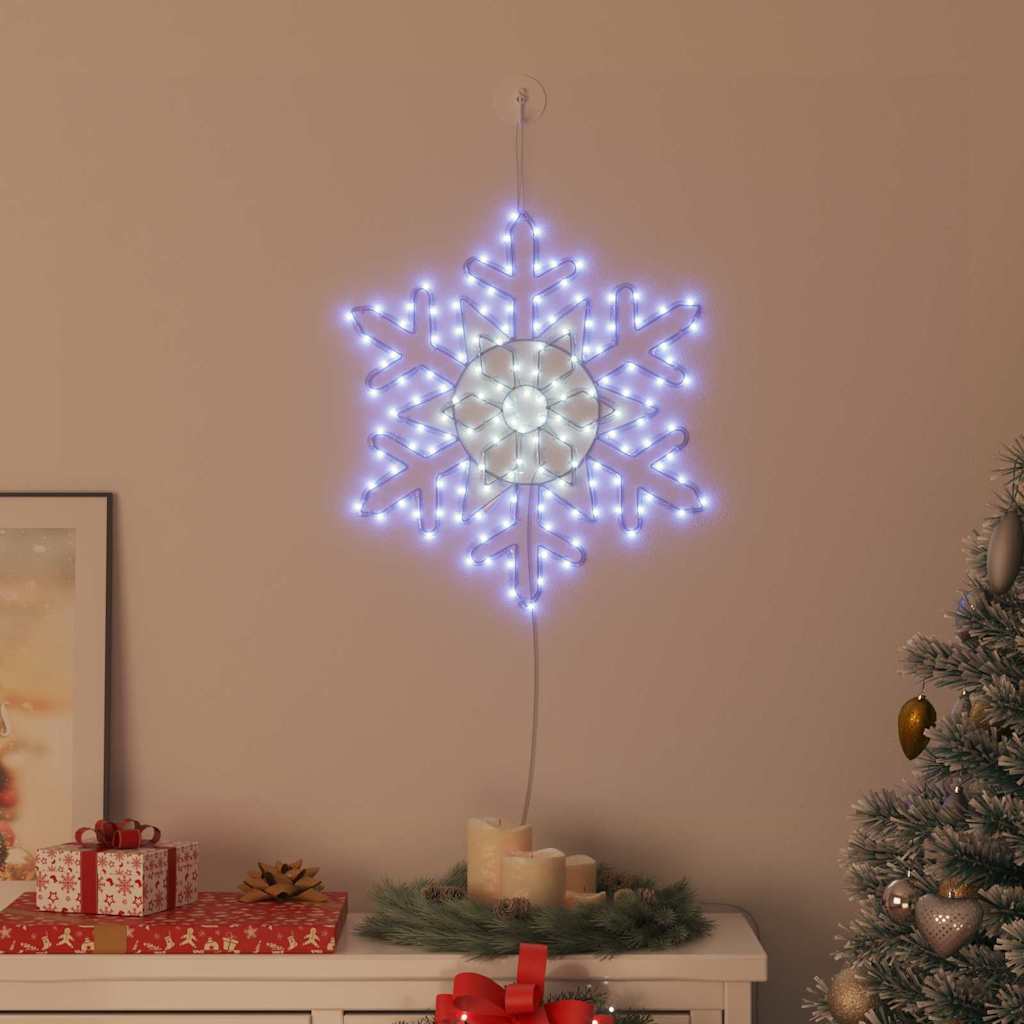 Weihnachts-Schneeflocke Blau 55.5 x 55.5 x 0.75cm PVC