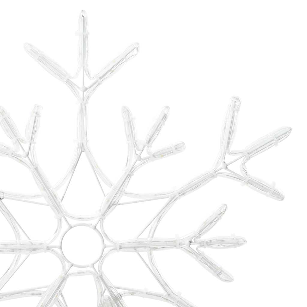 Weihnachts-Schneeflocke Warmes Weiß 56 x 49 x 0.7 cm PVC