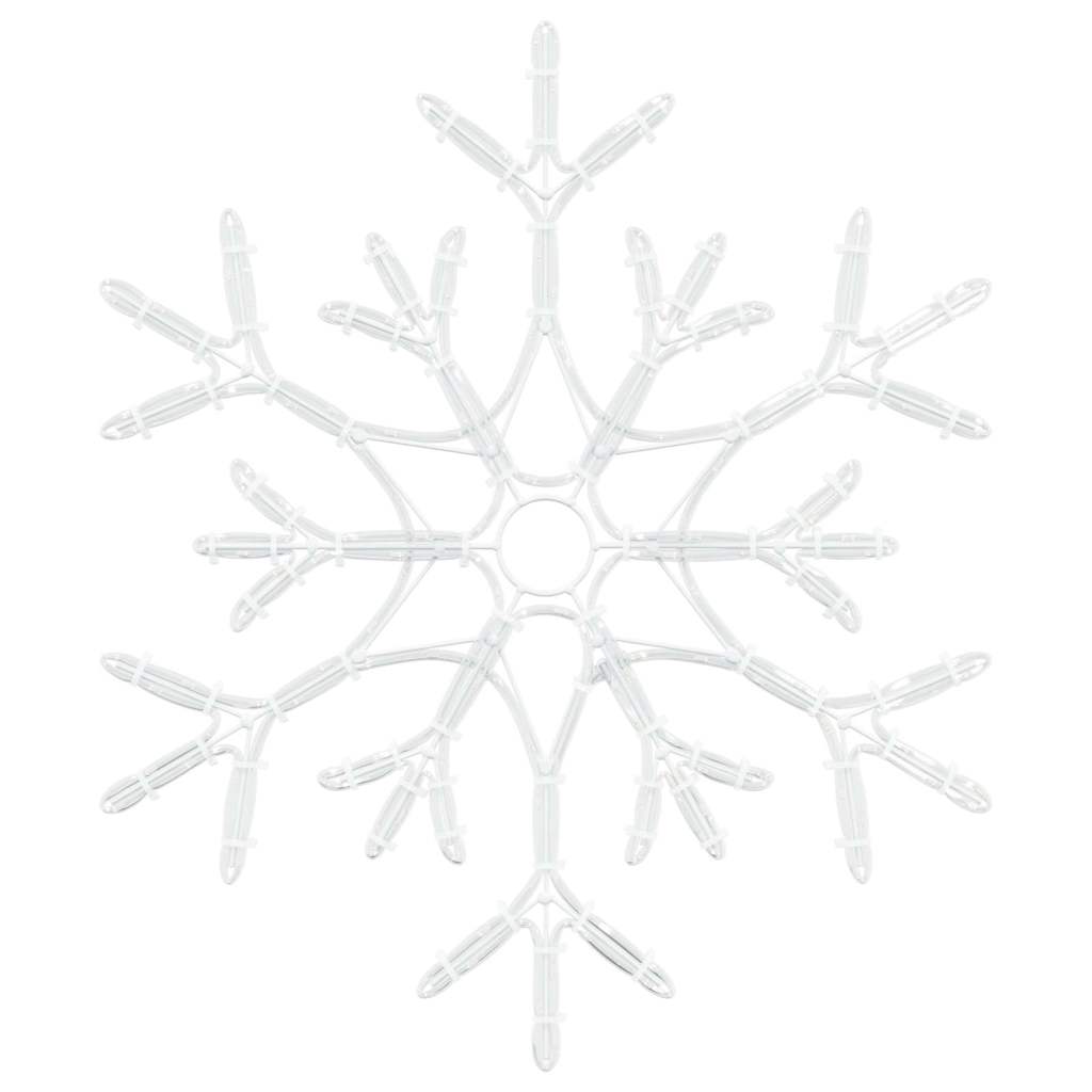 Weihnachts-Schneeflocke Warmes Weiß 56 x 49 x 0.7 cm PVC