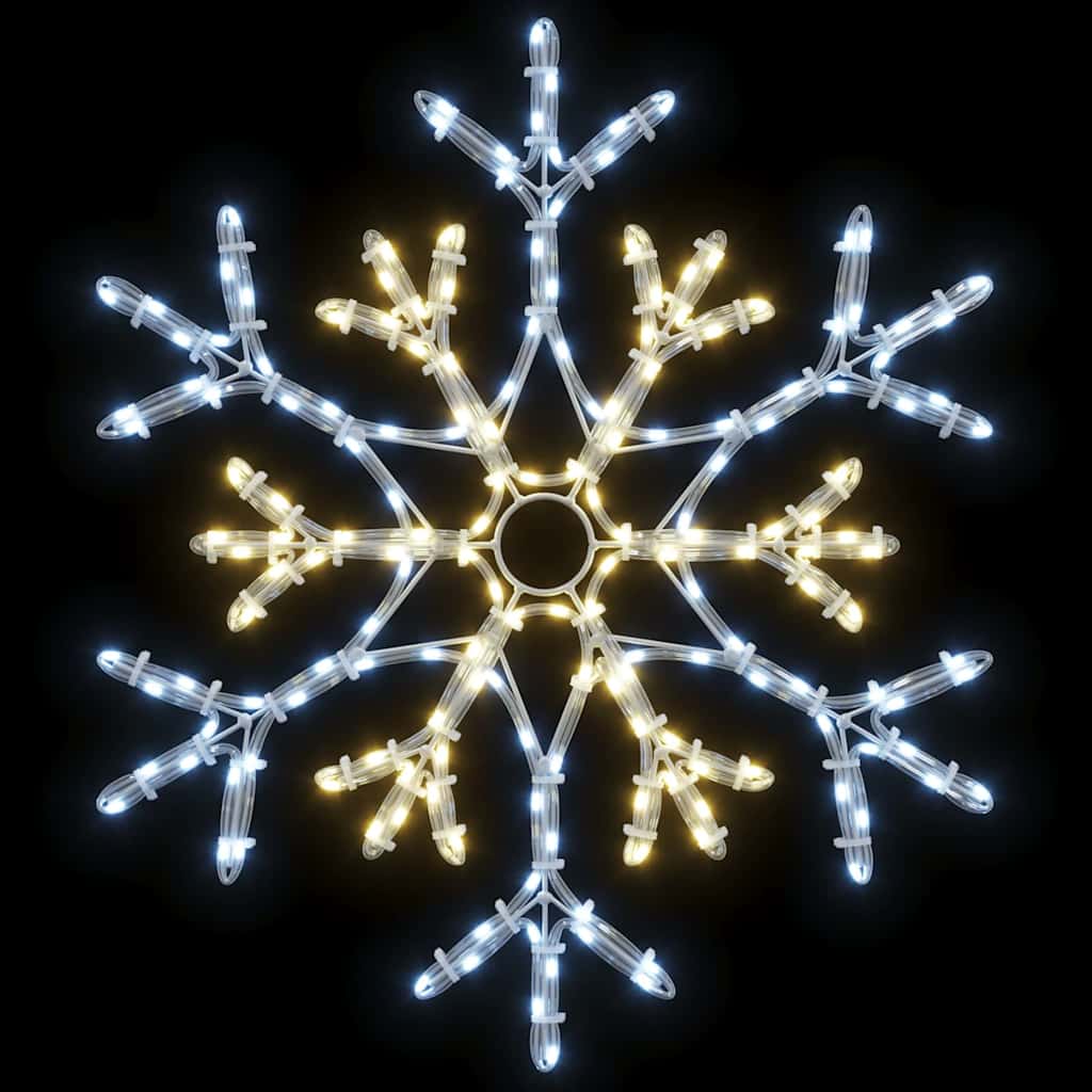 Weihnachts-Schneeflocke Warmes Weiß 56 x 49 x 0.7 cm PVC