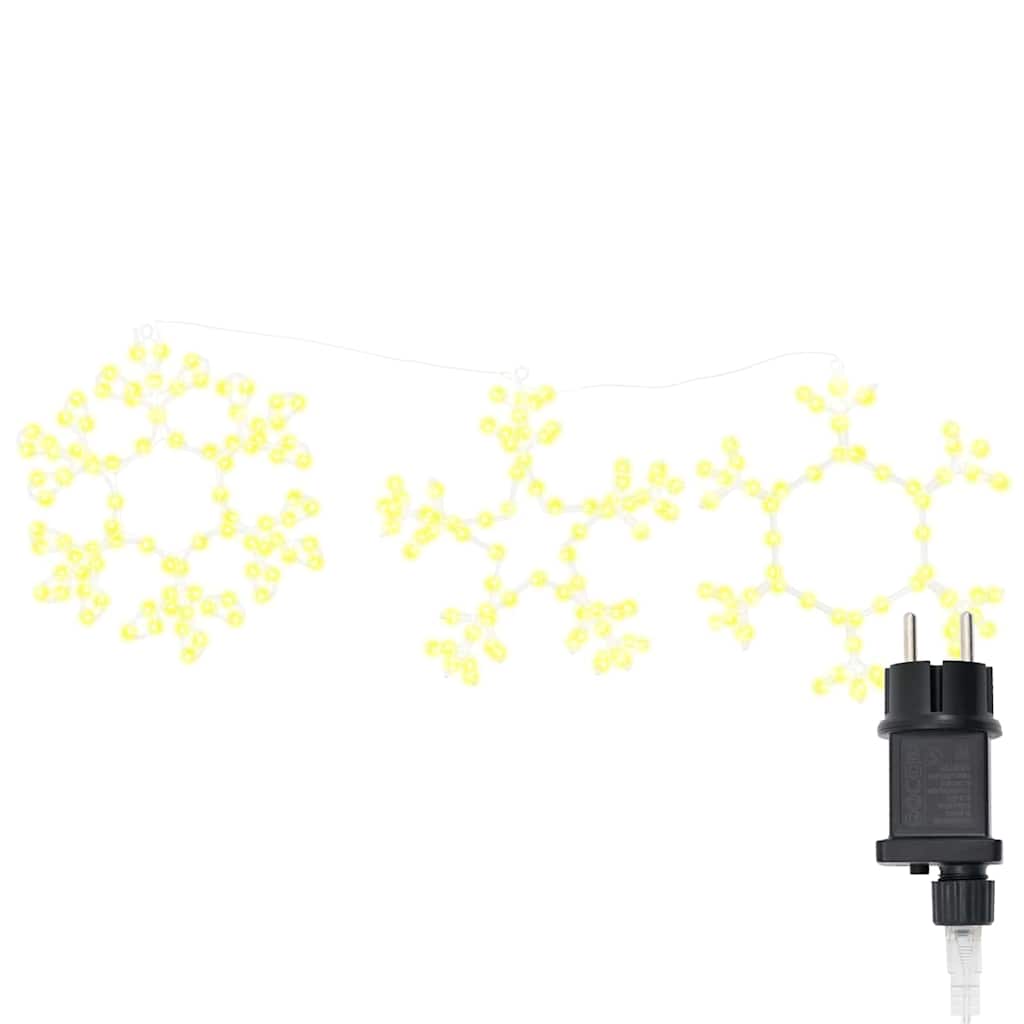 Weihnachts-Schneeflocke mit 252 LEDs Warmes Weiß 45 x 38 cm PVC
