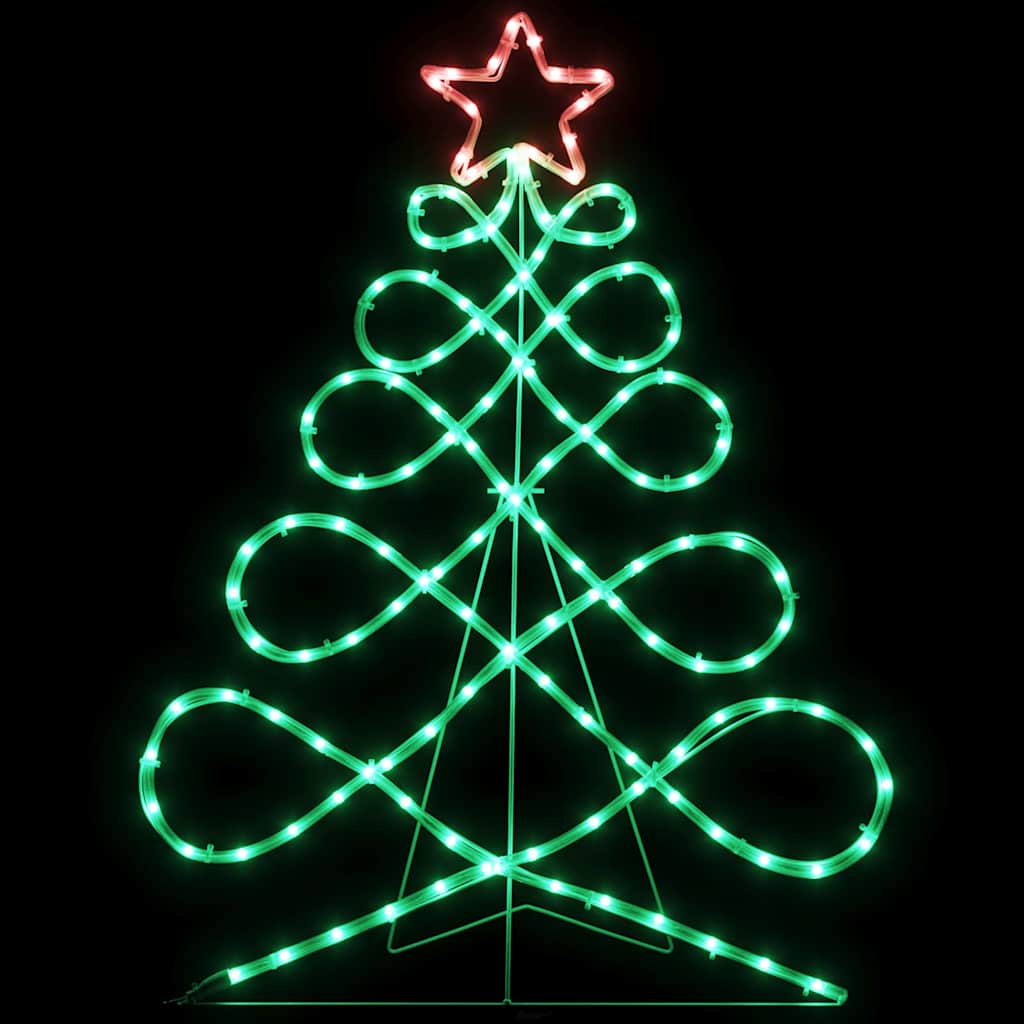 Lichterbaum in Weihnachtsbaumform Mehrfarbig 80 x 56 cm PVC