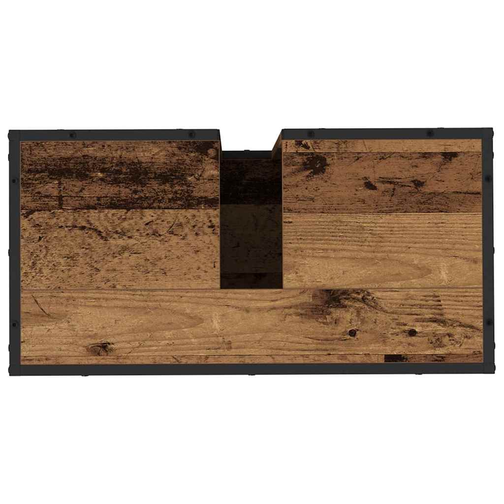 Badezimmermöbel-Set mit Schubladen 4 pcs Altholz Holzwerkstoff