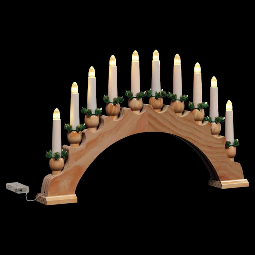 Weihnachtskerzenbogen mit 10 LED Kerzen 3 pcs Braun