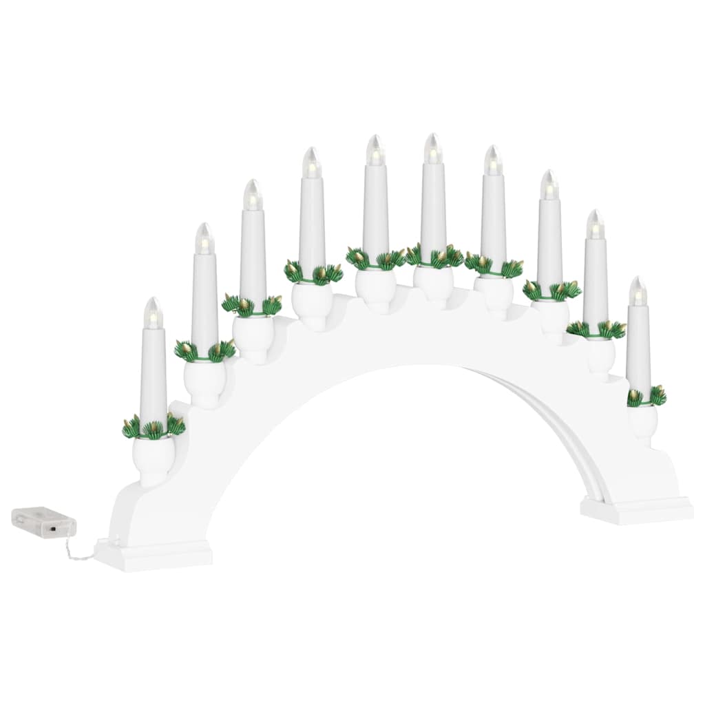 Weihnachtskerzenbogen mit 10 LED Kerzen Weiß 47 x 5 x 29 cm