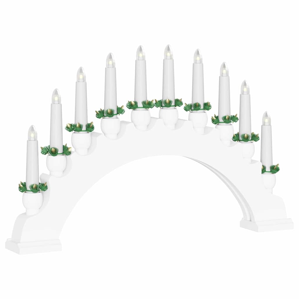 Weihnachtskerzenbogen mit 10 LED Kerzen Weiß 47 x 5 x 29 cm