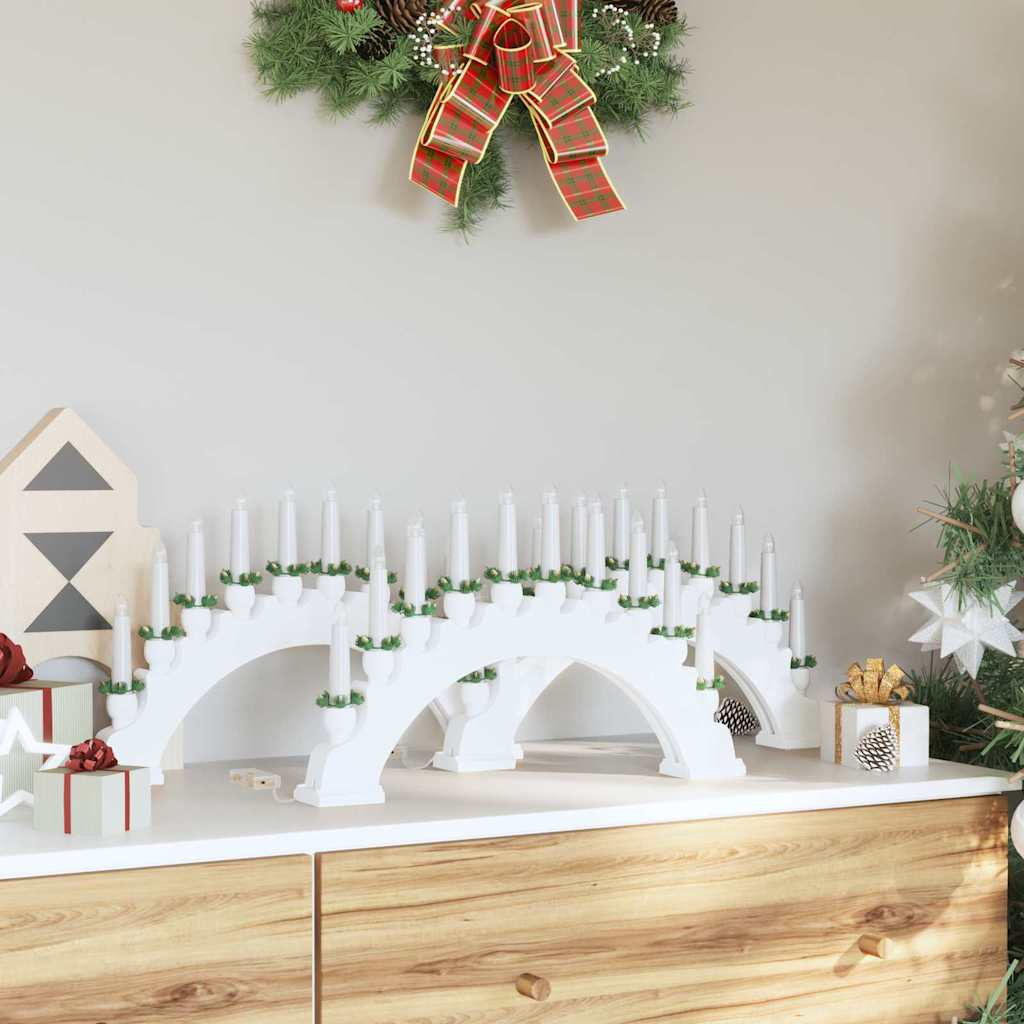 Weihnachtskerzenbogen mit 10 LED Kerzen 3 pcs Weiß