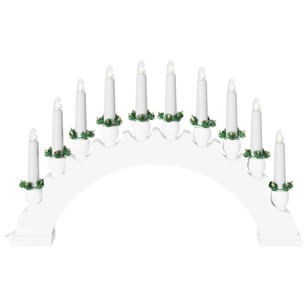 Weihnachtskerzenbogen mit 10 LED Kerzen 3 pcs Weiß